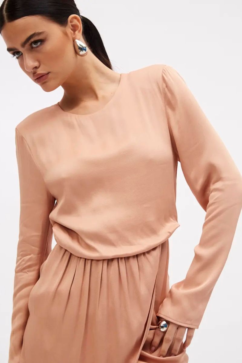 Vestido Curto Sommer Bege Torrone