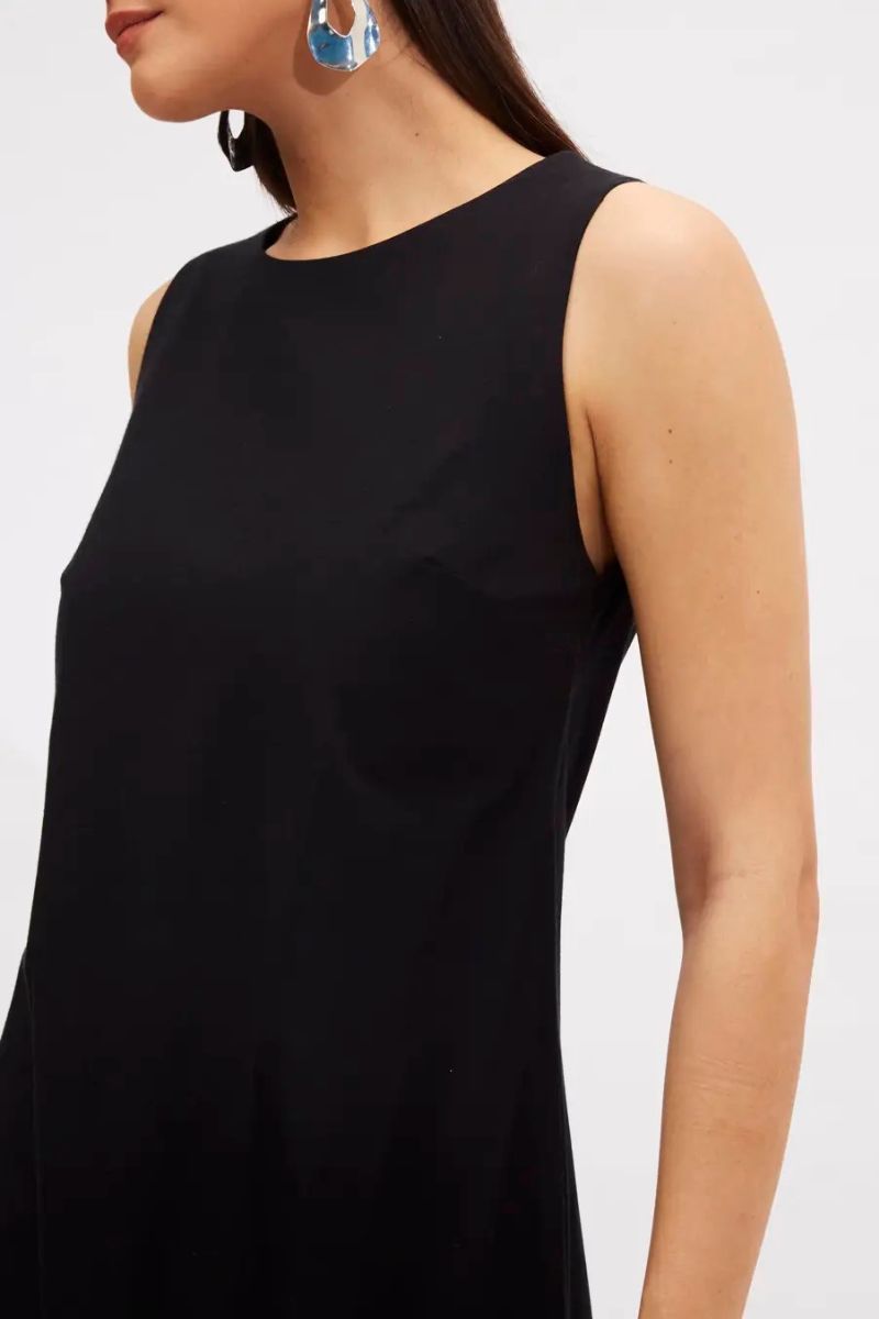 Vestido Sommer Tricoline Preto