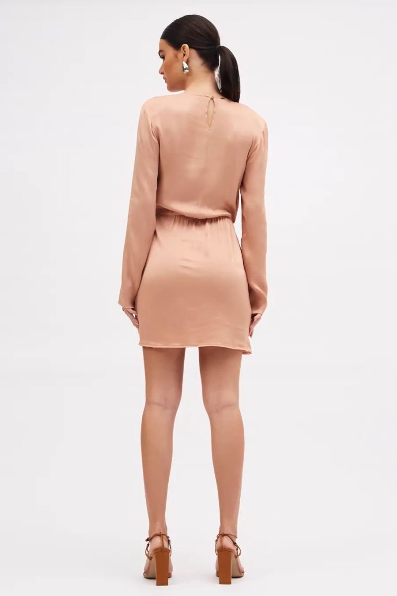 Vestido Curto Sommer Bege Torrone