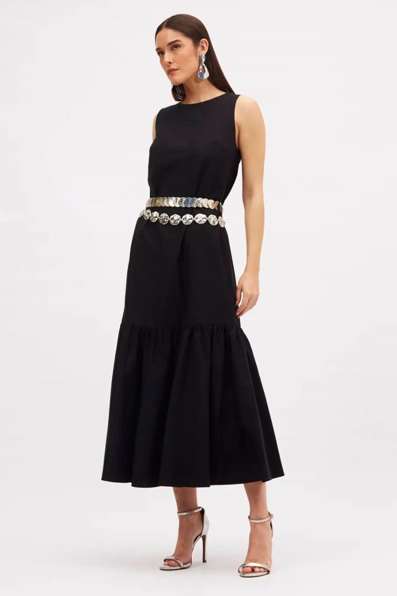 Vestido Sommer Tricoline Preto