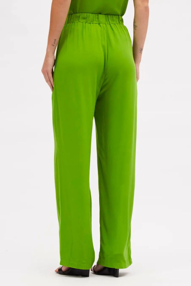 Calça Sommer Reta Franzida Verde Turim