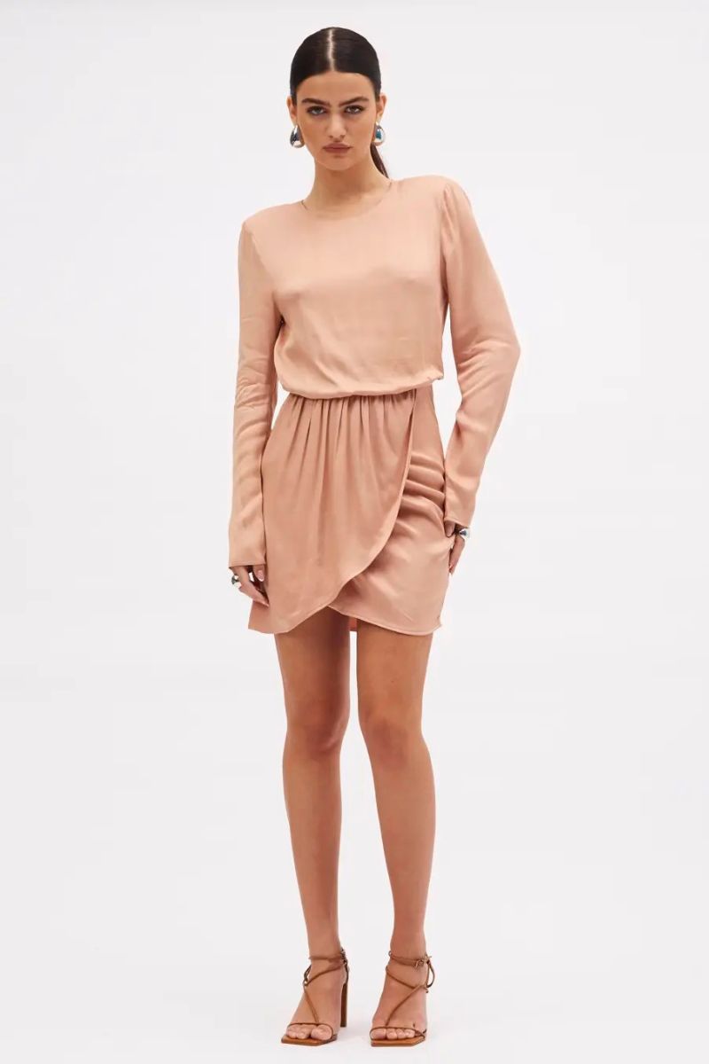 Vestido Curto Sommer Bege Torrone