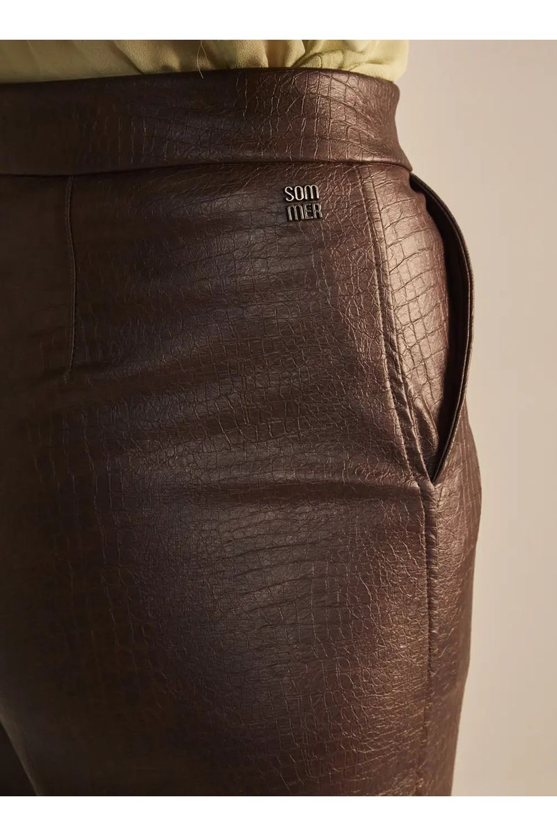 Calça Sommer Marrom Nobuck Poliuretano