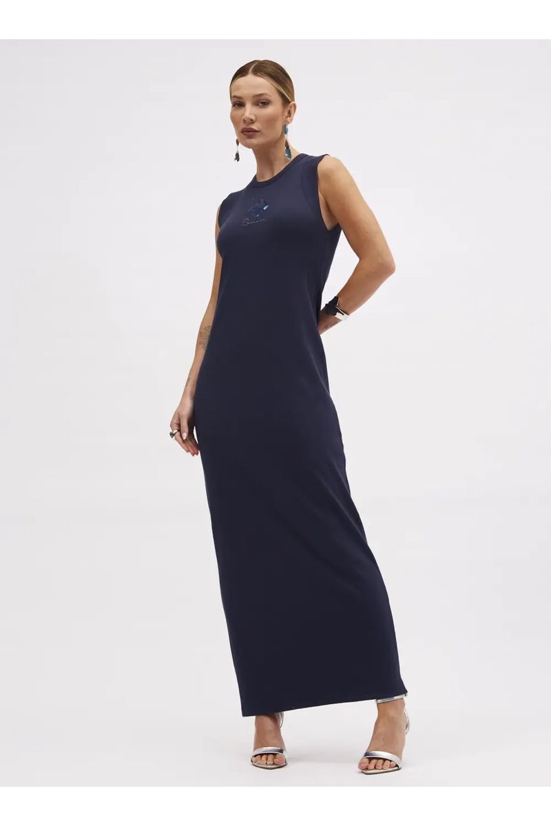 Vestido Canelado Bordado Sommer
