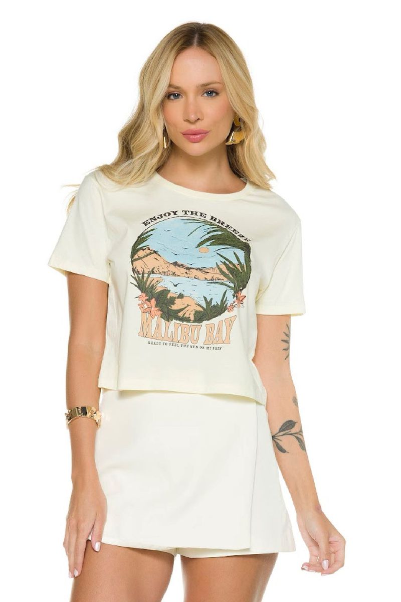 T-Shirt Cropped Malibu Bay