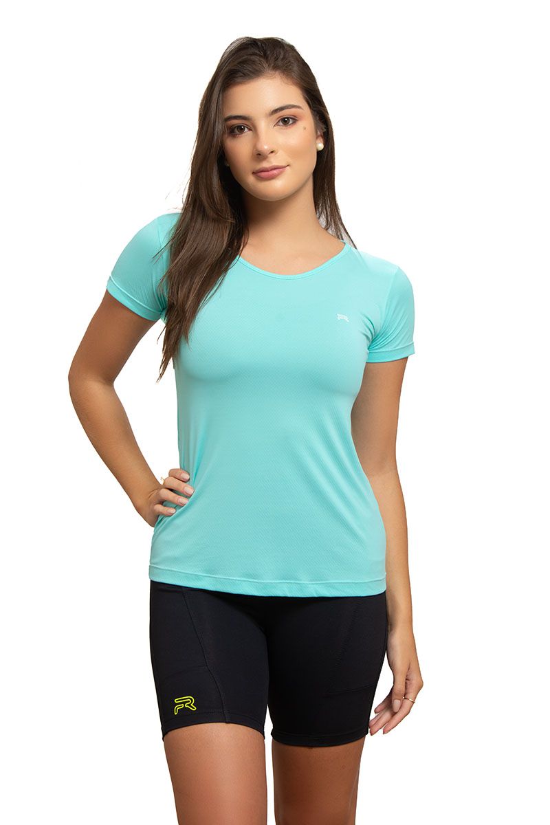 T-shirt Feminina Basic - Azul Celeste - 1817 - FIT ROOM 