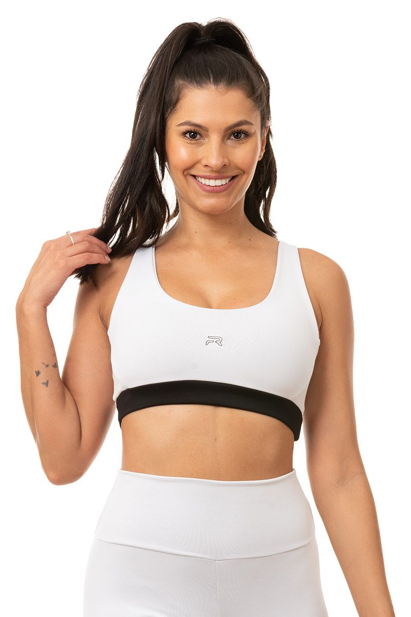 Top Jane - Branco e preto - 1682 - FIT ROOM 