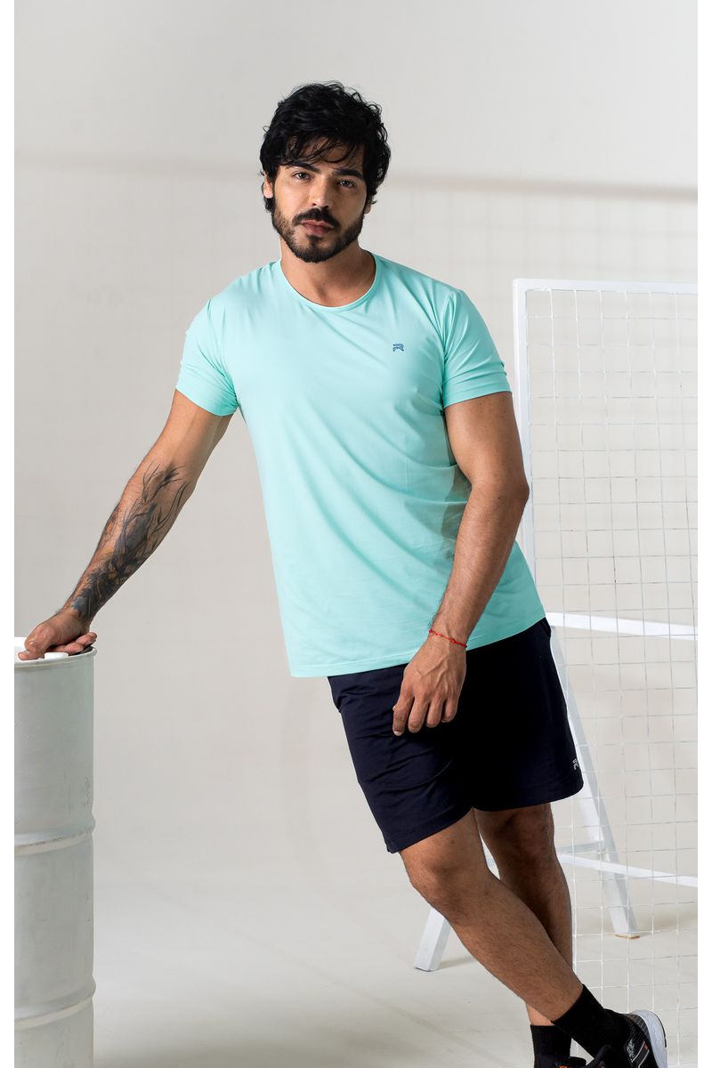 Camiseta Masculina UV50 - Aqua sky - 2356 - FIT ROOM 