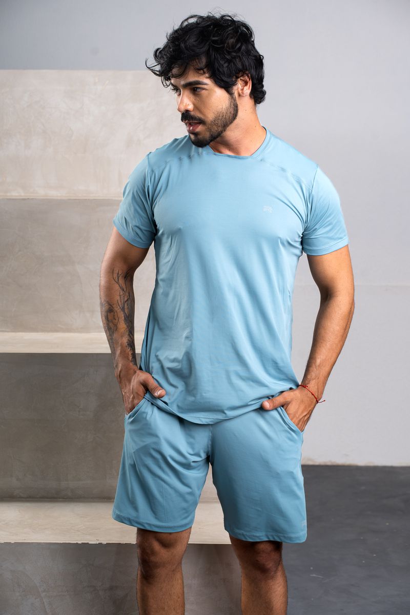 Camiseta Masculina Discover - Azul Claro - 2511 - FIT ROOM 