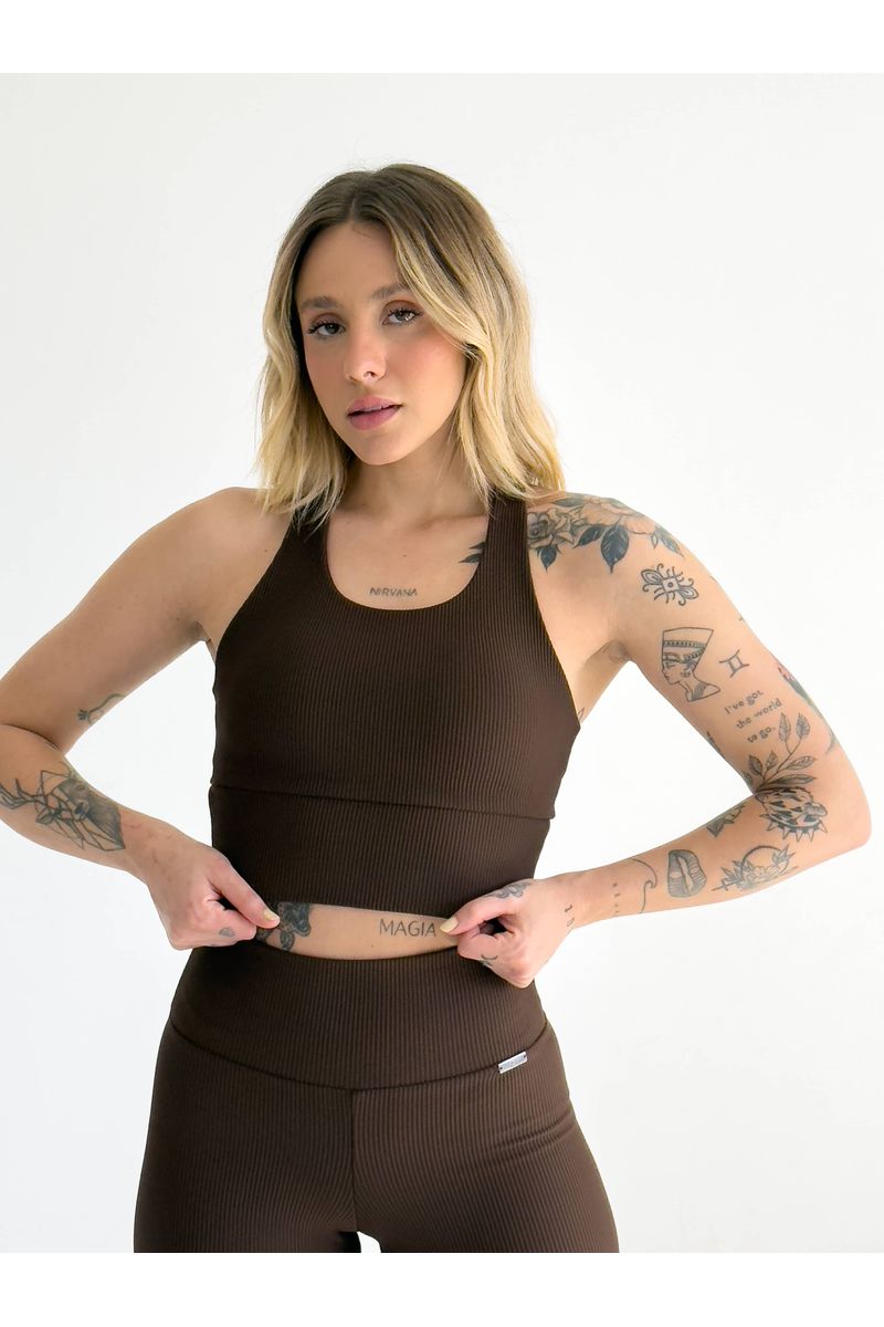 Top Cropped Intense - Café - 2614 - FIT ROOM 