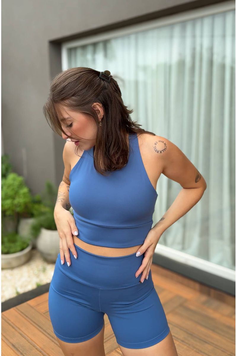 Top Cropped Basic - Azul Luxo - 2854 - FIT ROOM 