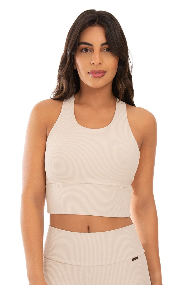 Top Cropped Intense - Areia - 2475 - FIT ROOM 