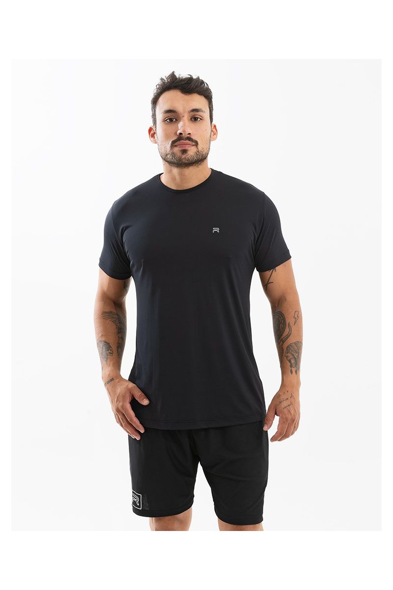 Camiseta Masculina Básica - Preta - 621 - FIT ROOM 