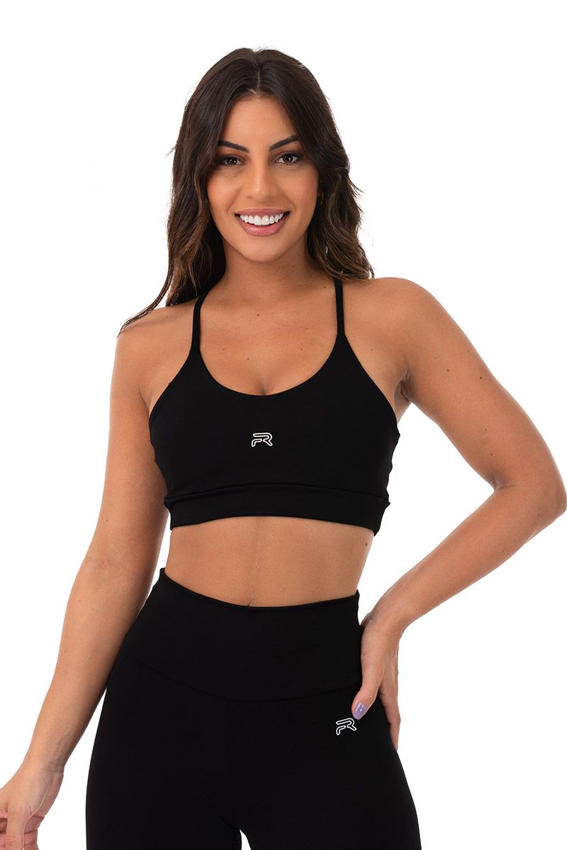 Conjunto Short Smash e Top Essencial - Preto - 02 - FIT ROOM 