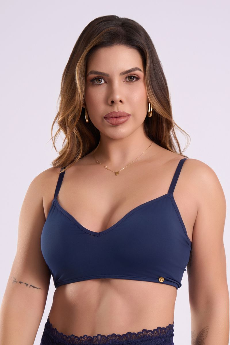 SOUTIEN AVULSO CONFORT COM BOJO-AZUL MARINHO - 467 - OUSEUSE