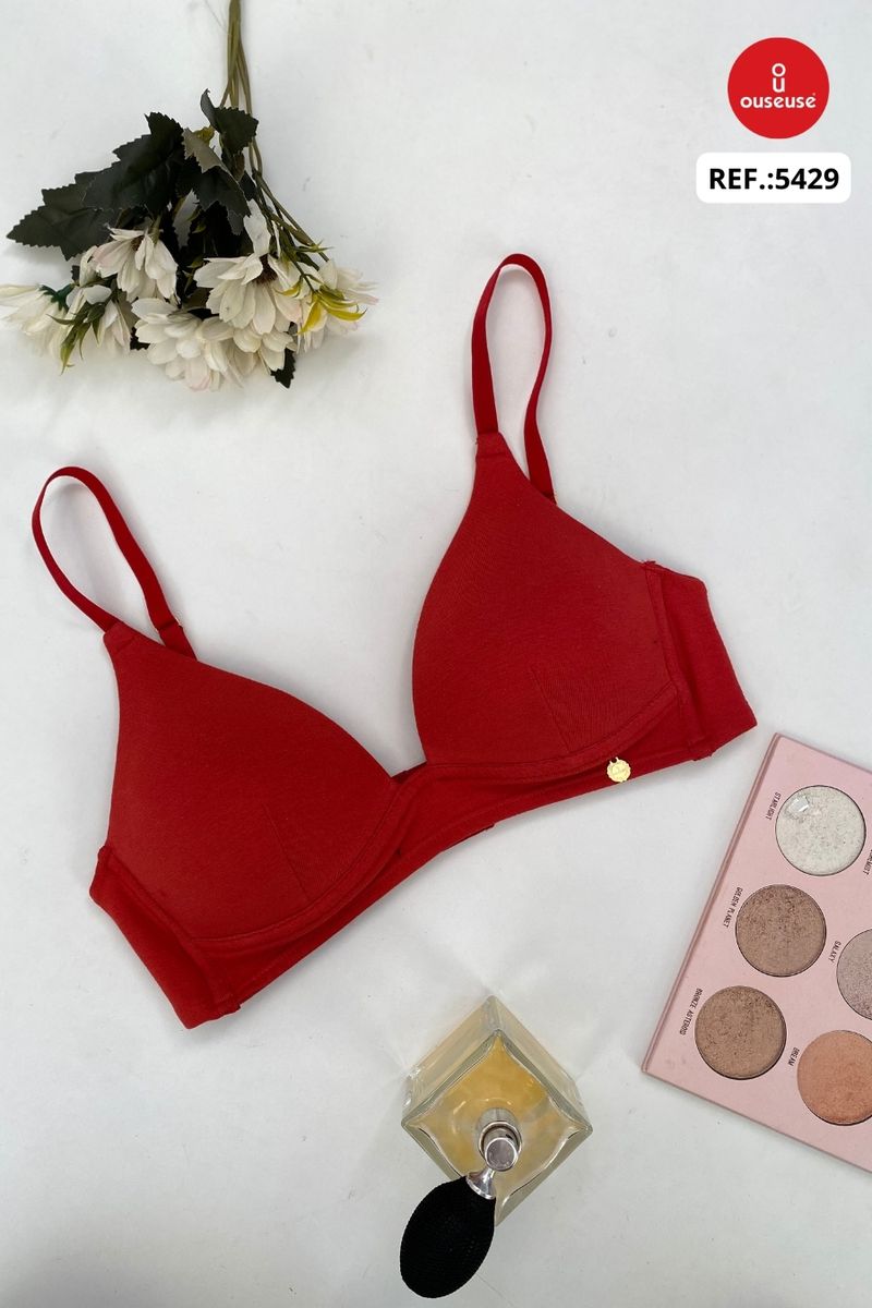  SUTIÃ AVULSO EM COTTON BOJO GOTA COM BASE DUPLA R... - OUSEUSE