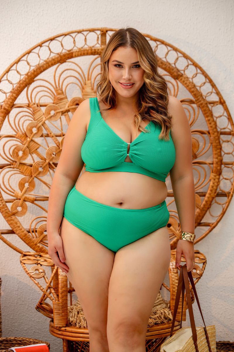 BIQUINI PLUS SIZE CANELADO SEM BOJO ACESSÓRIO ENTR... - OUSEUSE