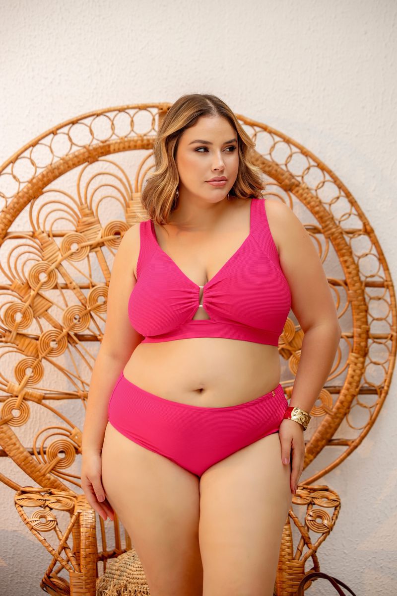 BIQUINI PLUS SIZE CANELADO SEM BOJO ACESSÓRIO ENTR... - OUSEUSE