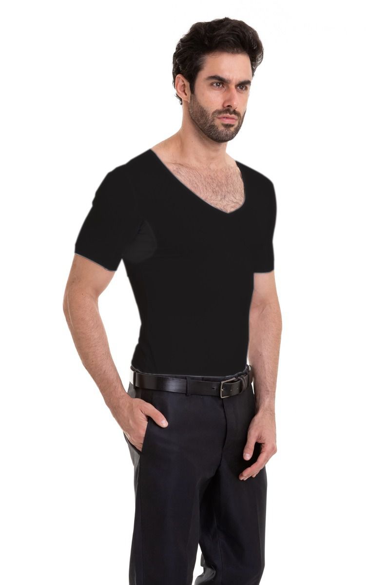 KIT 3 CAMISETAS MASCULINA PRETO - Anti Suor Skin S... - Skin Shirt