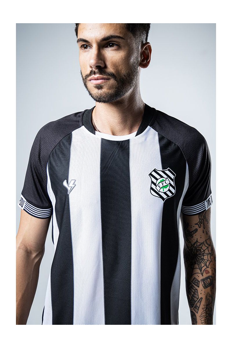 Camisa Masculina jogo 1 2023 Figueirense Preta e B... - Volt Sport 