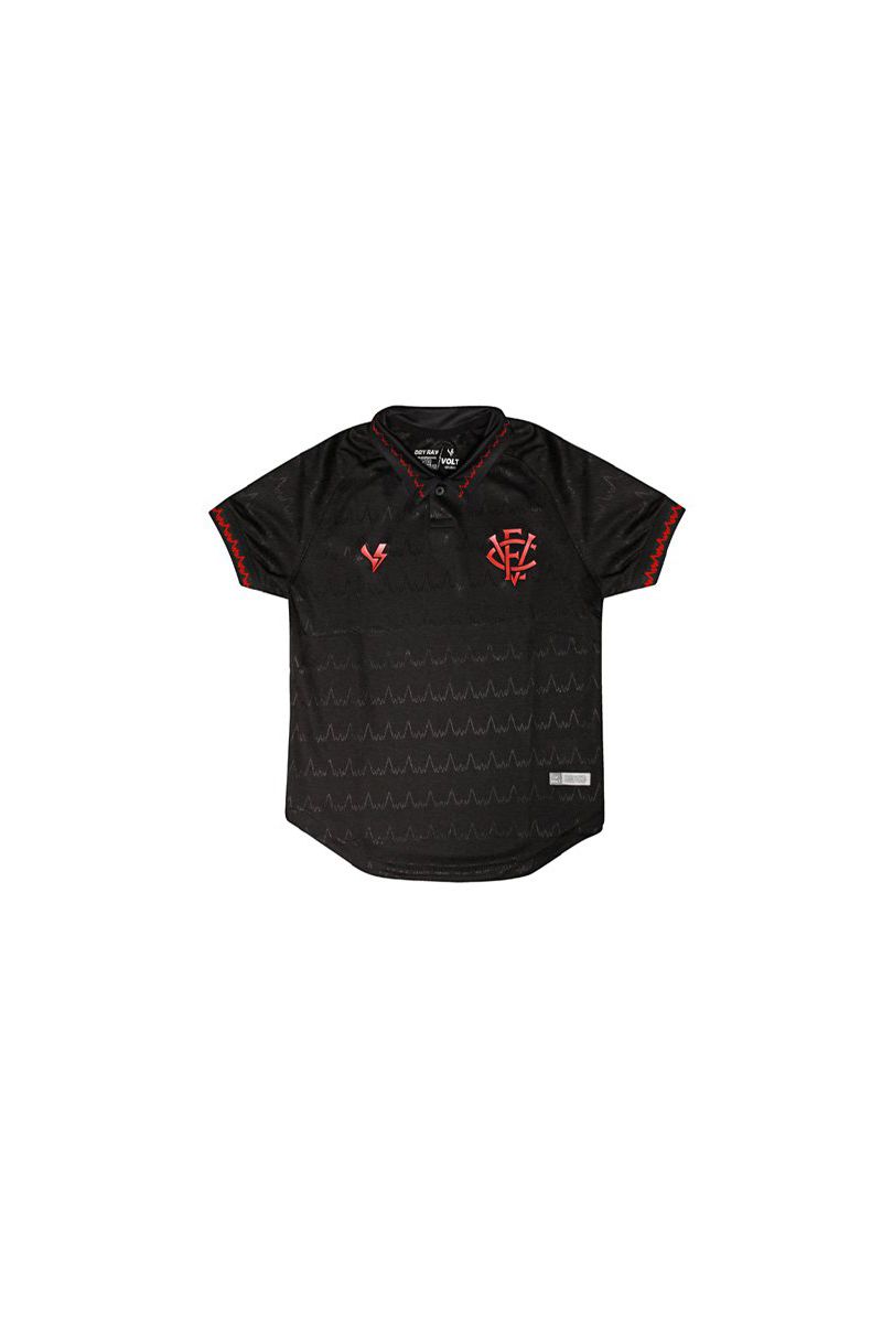 Camisa Infanto Juvenil Jogo 3 2023 Vitoria Preta e... - Volt Sport 