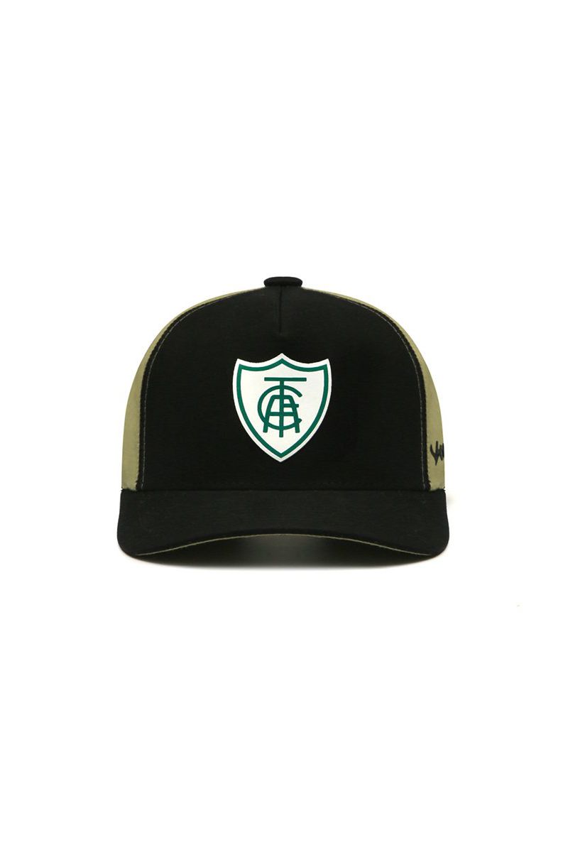 Boné Baseball América Mineiro Preto e Verde Q401 - Volt Sport 