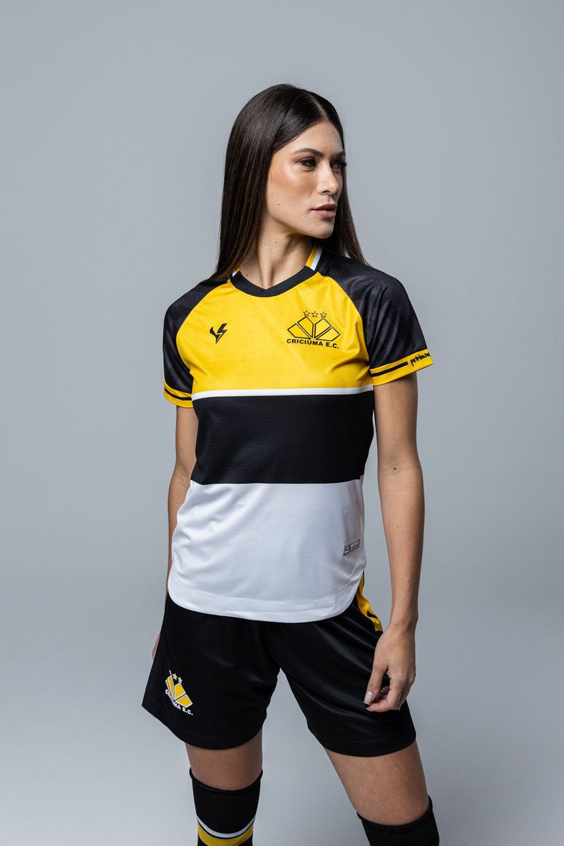 Camisa Feminina Jogo 1 Criciúma 2023 Tricolor Volt - Volt Sport 