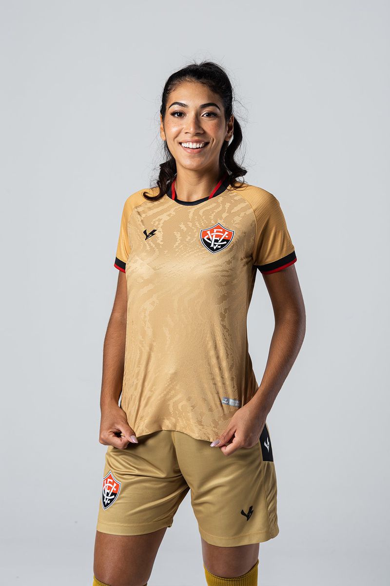 Camisa Feminina Goleiro 1 2023 Vitória Dourada Vol... - Volt Sport 