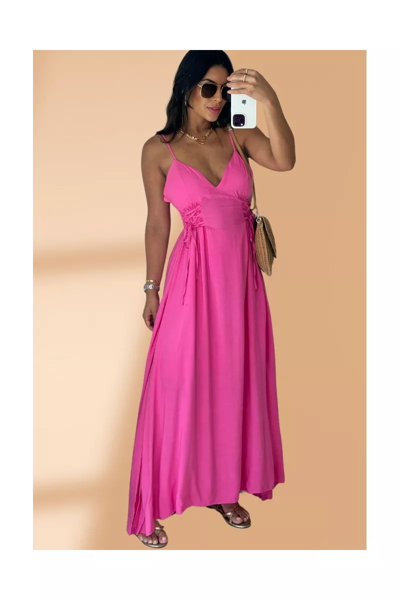 Vestido Viscose Rosa