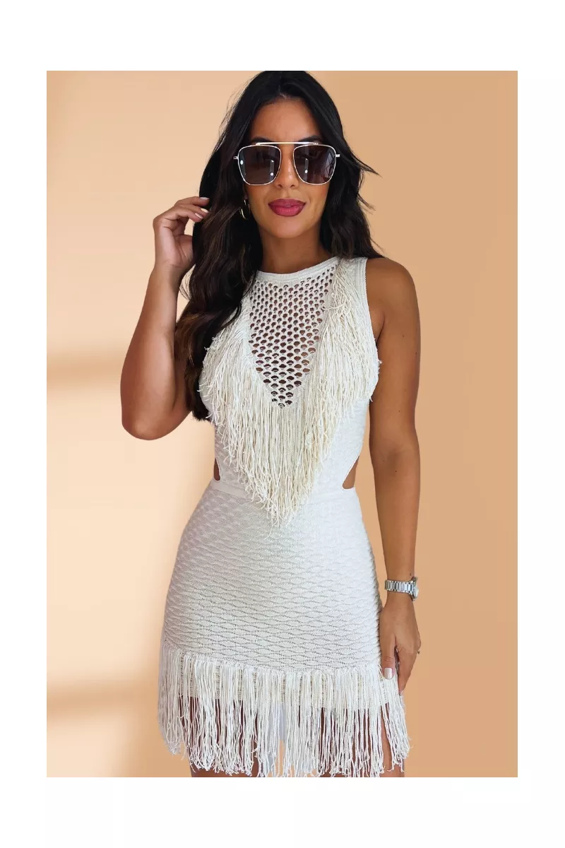Vestido Curto Riviera Off White