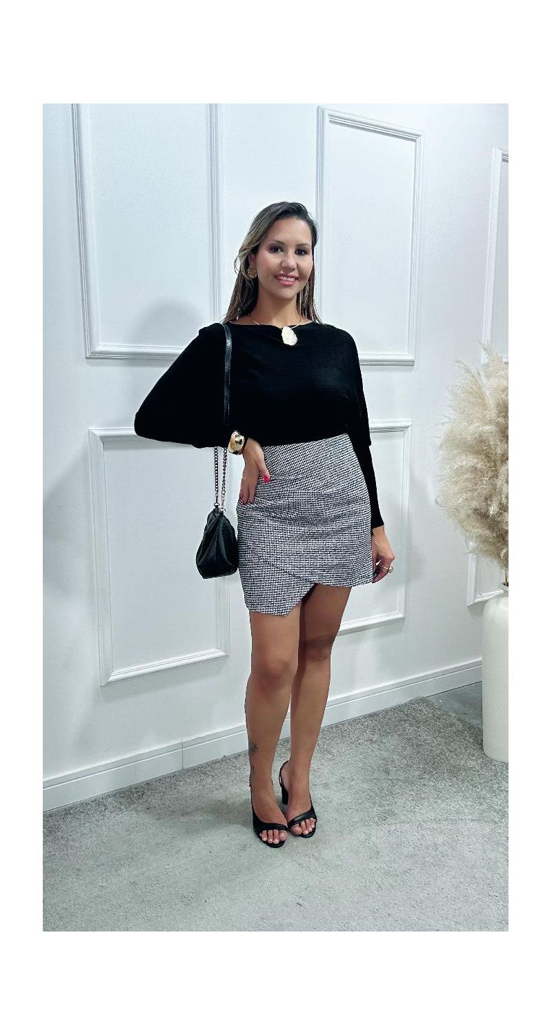 SAIA CURTA FEM DRAPE JULIANA REF:599