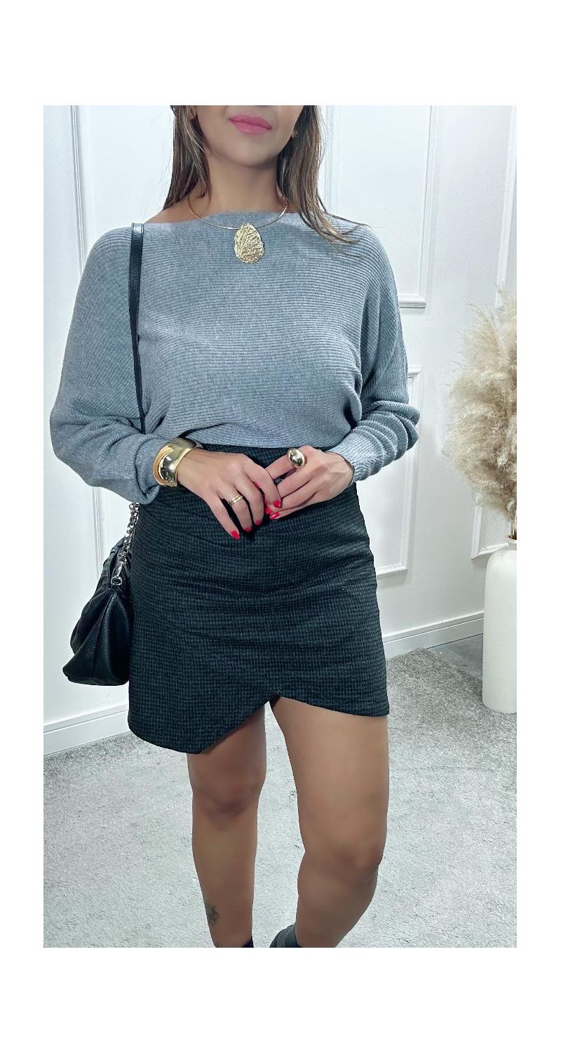 SAIA CURTA FEM DRAPE JULIANA REF:599