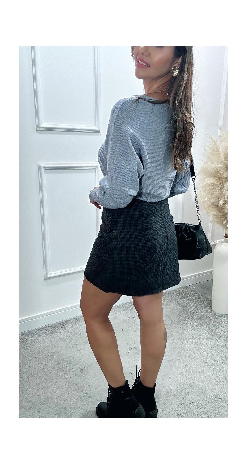 SAIA CURTA FEM DRAPE JULIANA REF:599