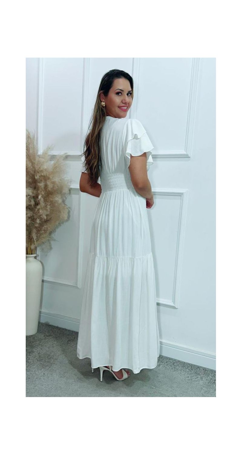 Vestido Estela manga dupla babados Ref:3429