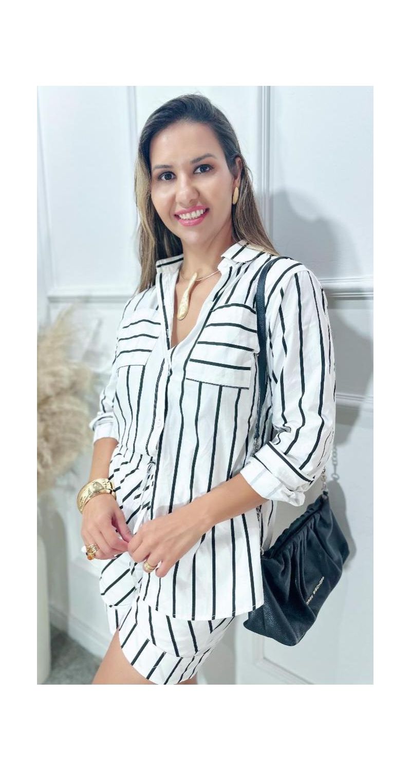 Conjunto Barbara listrado Ref:3521