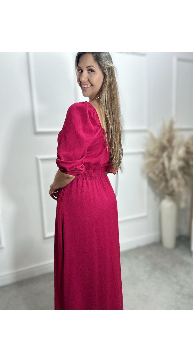 Vestido longuete Poliana manga 3/4 Ref:3551