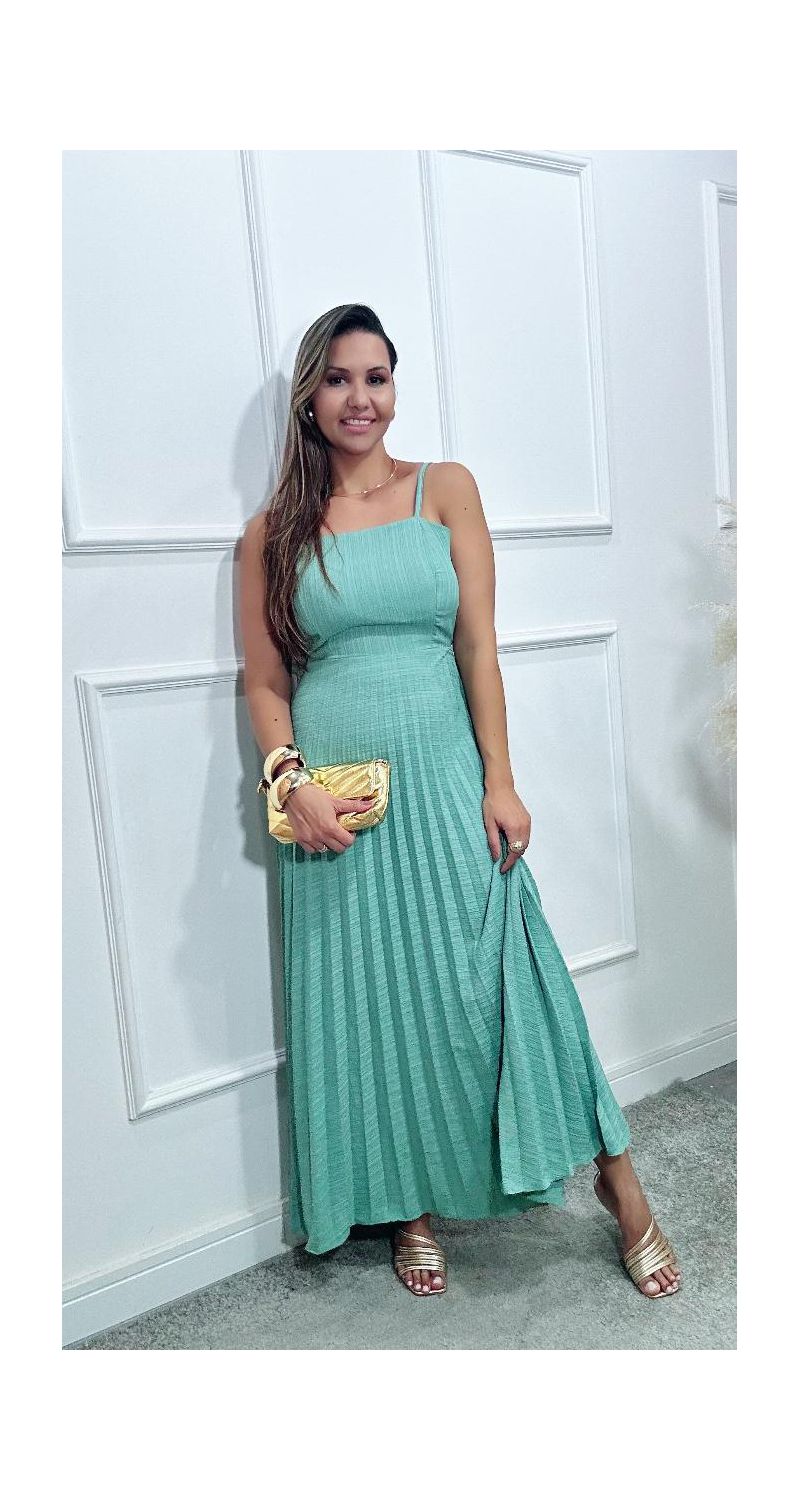 Vestido Karol plissado Ref:3574