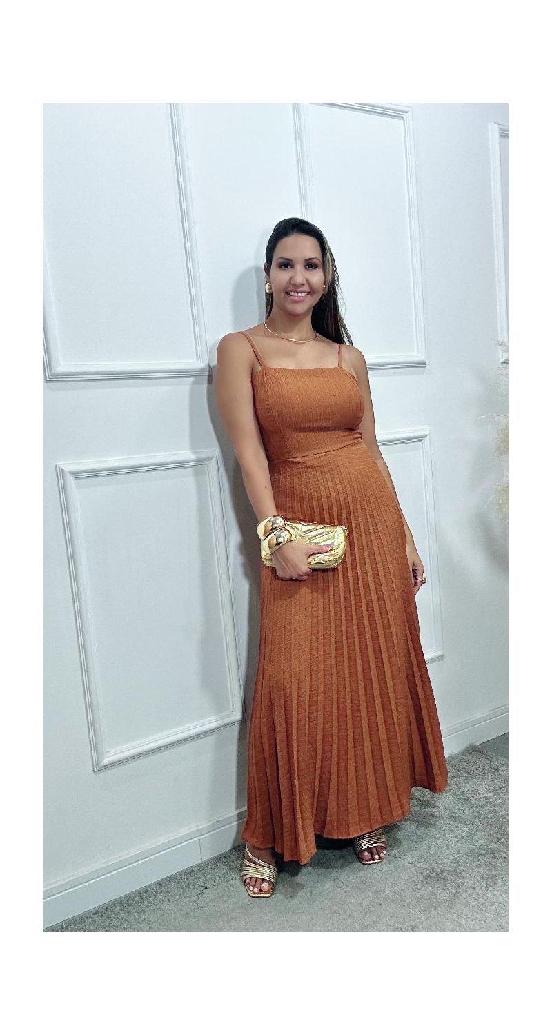 Vestido Karol plissado Ref:3574
