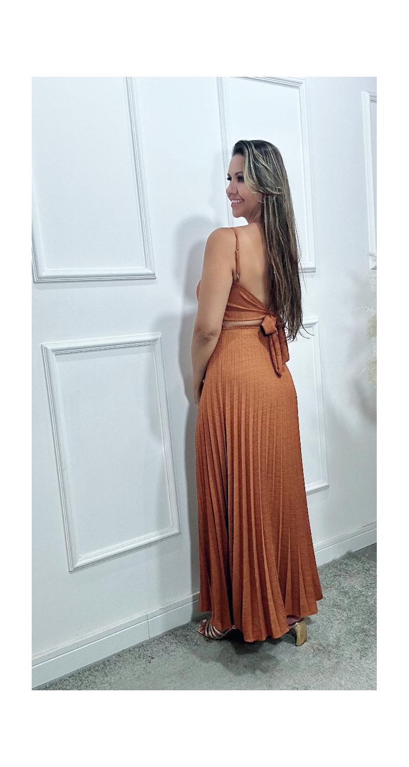 Vestido Karol plissado Ref:3574