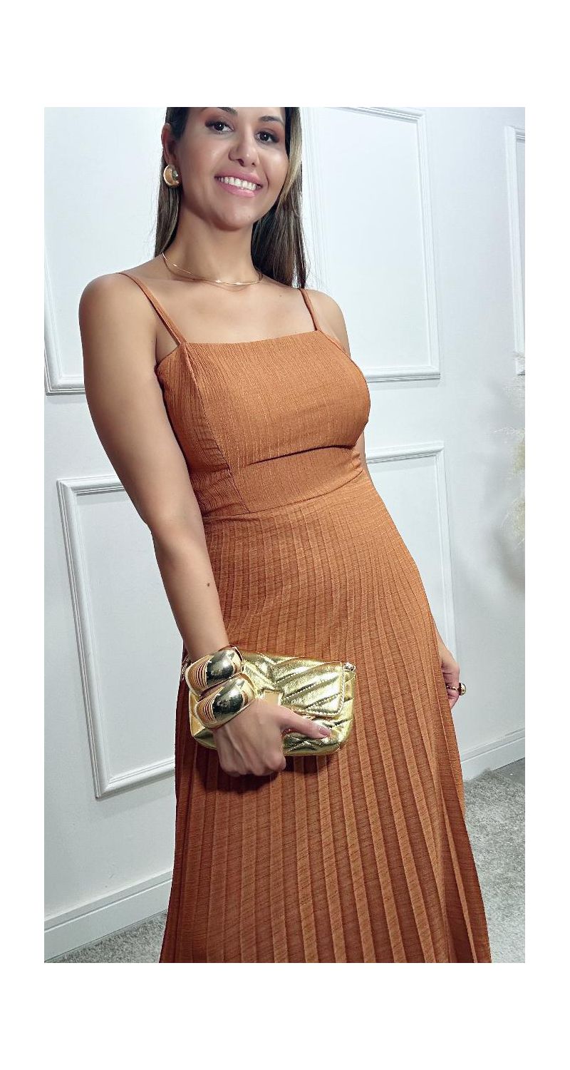 Vestido Karol plissado Ref:3574
