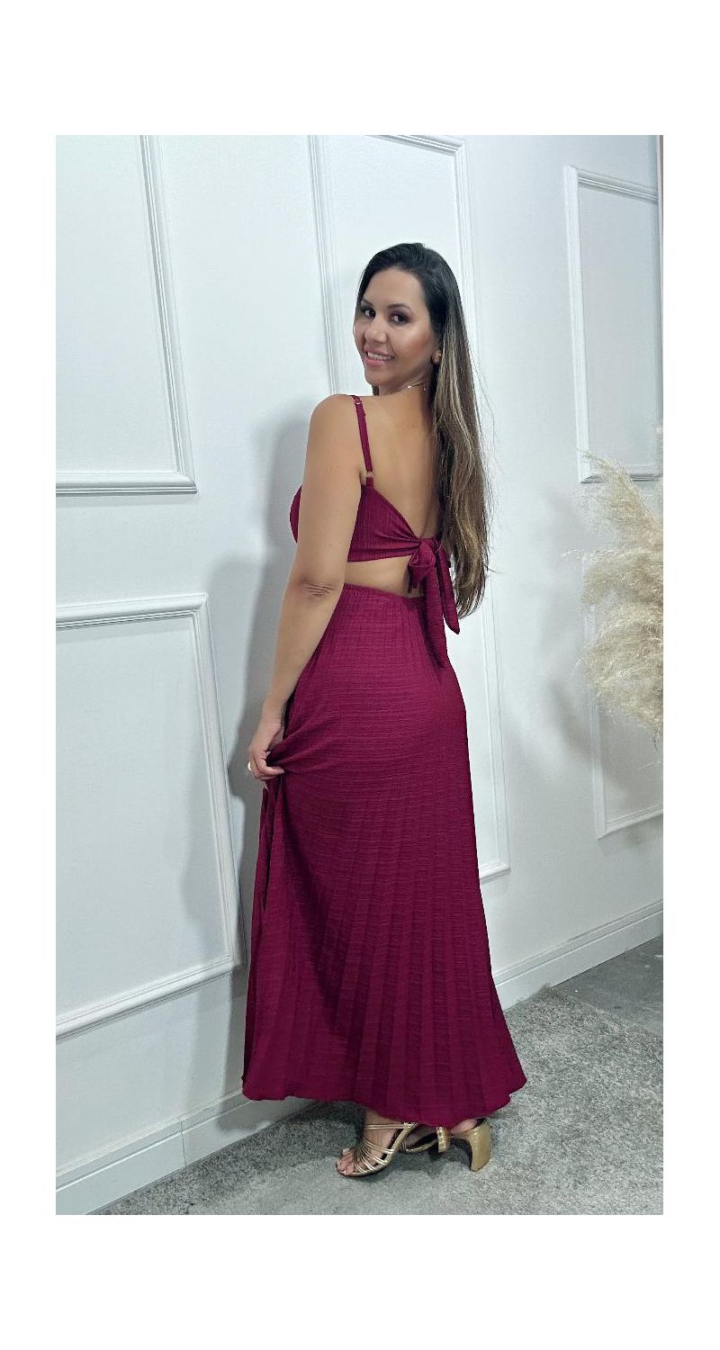 Vestido Karol plissado Ref:3574