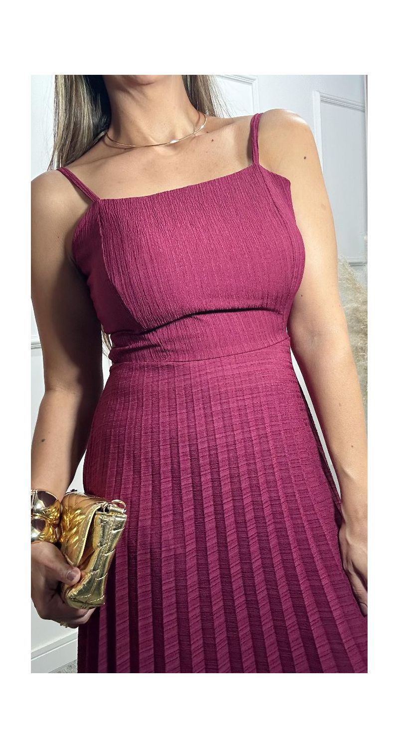 Vestido Karol plissado Ref:3574