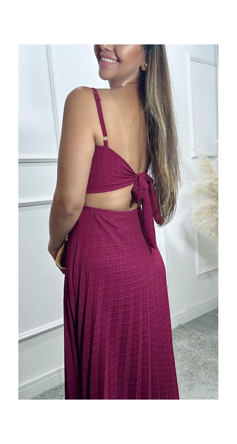 Vestido Karol plissado Ref:3574