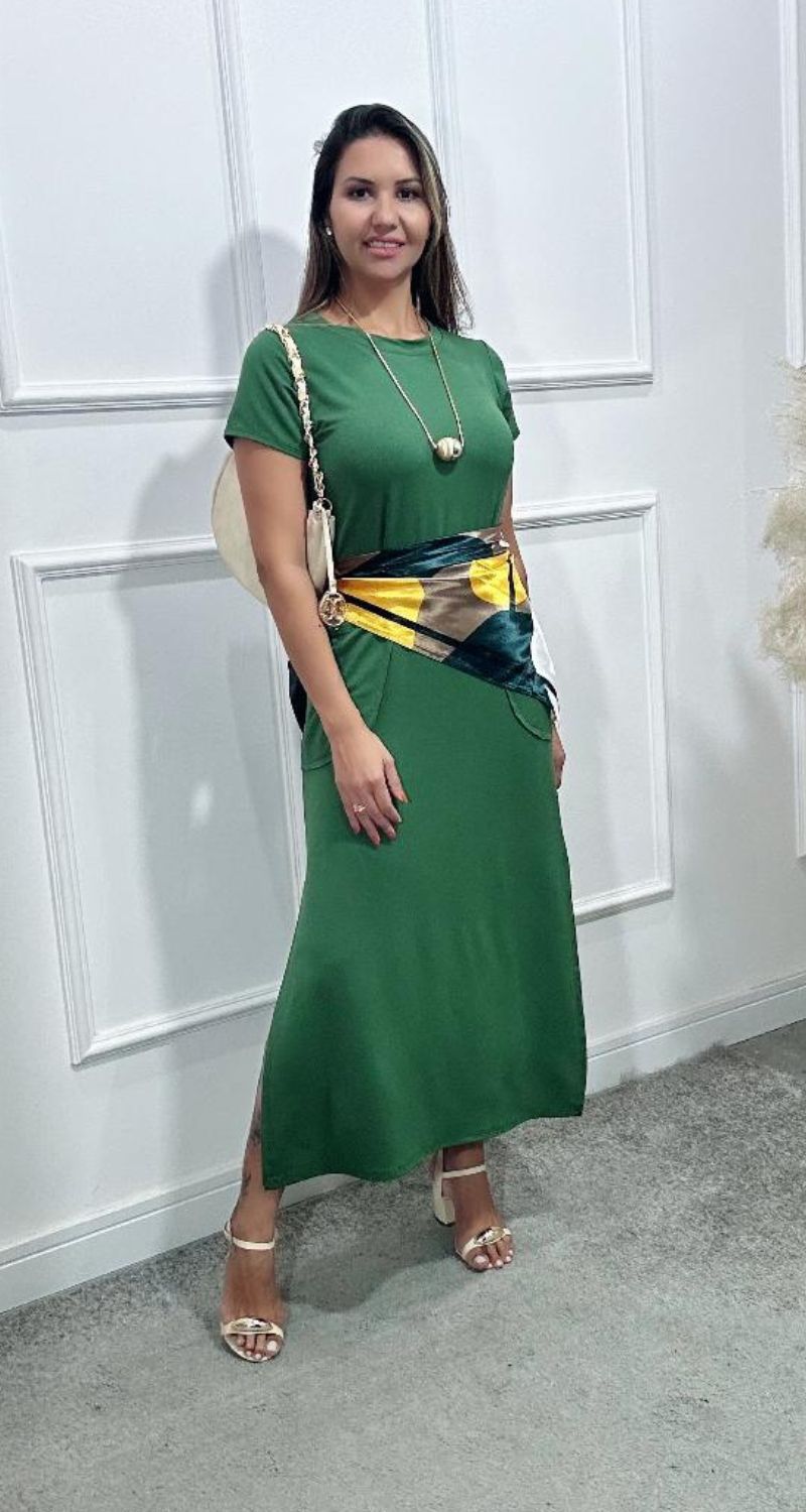 Vestido Longuete Ariede Verde