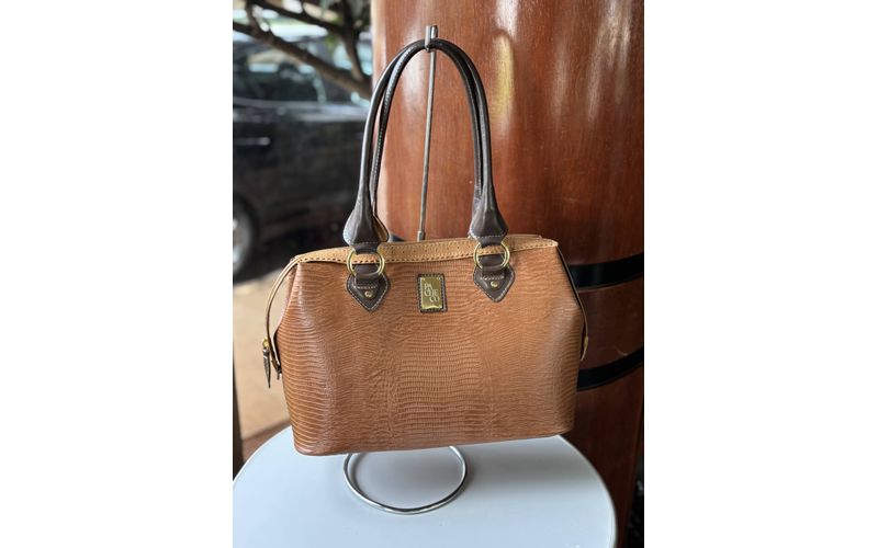 Bolsa em Couro Legítimo Lezar Cela / Café - 40947
