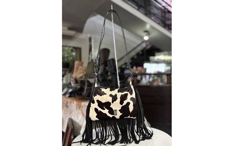 Bolsa Cow Print em Couro Legítimo de Ombro e Transversal