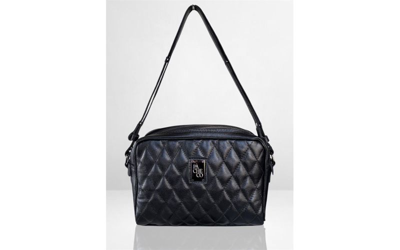 Bolsa em Couro Legítimo Preto de Transversal Preto Floter - 40971