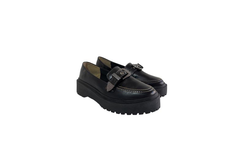 Mocassim Ravena em Couro Legítimo - Preto - 1302