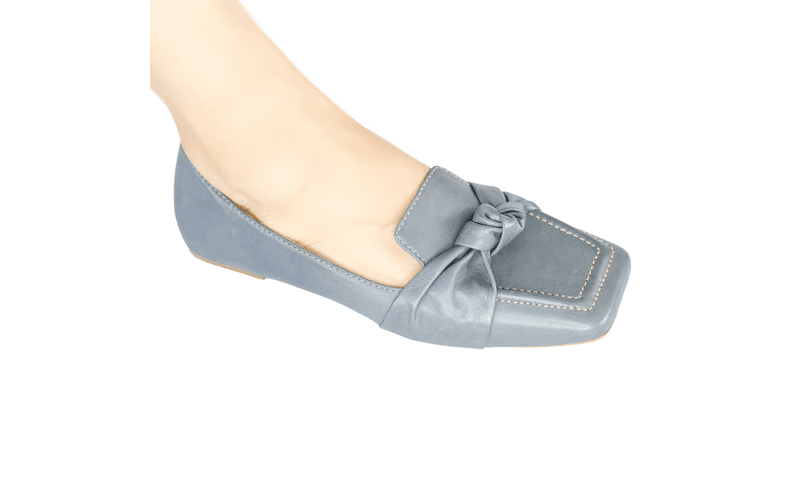 Mocassim em Couro Legítimo Azul