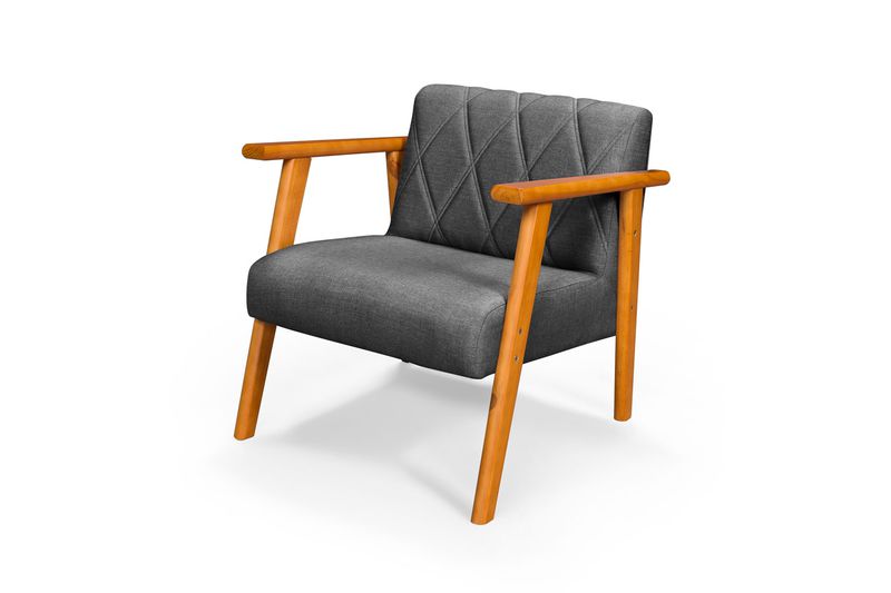 Poltrona Para Sala, Escritório ou Recepção em Lin... - Martins & Ornelas Indústria Ltda - Essencial Estofados 